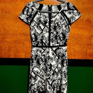 Xhiliration Black and White Dress